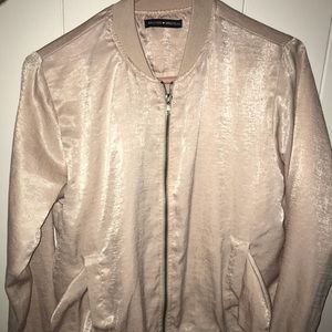 Bomber jacket silk light pink brandy Melville